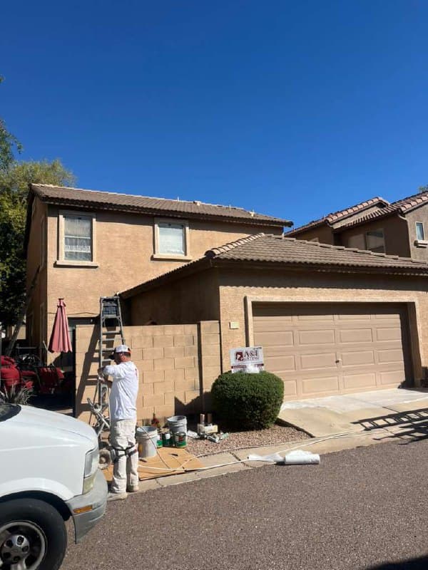 Repainting Faded Exterior Trim and Fascia in the Arizona Sun